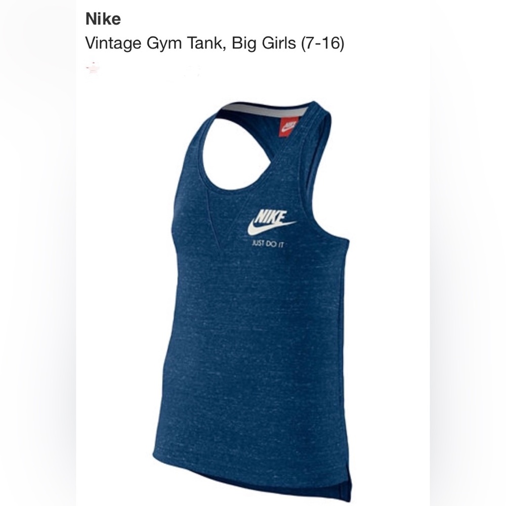 Nike vintage tank top racerback 
Big Girls size 7-18 NWT